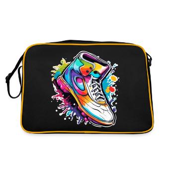 Football / Jeu / Chaussure / Terrain / Tir - Sac Retro - noir/or - Dos