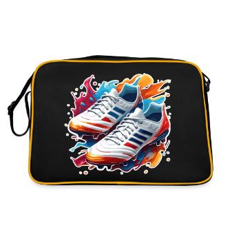 Football / Jeu / Chaussure / Terrain / Tir - Sac Retro - noir/or - Dos