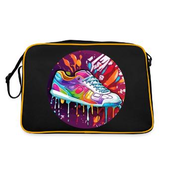 Football / Jeu / Chaussure / Terrain / Tir - Sac Retro - noir/or - Dos