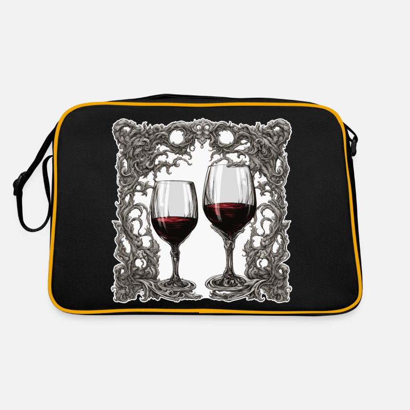 Wine / Grapes / Alcohol / Drink / Enjoy Retro Bag