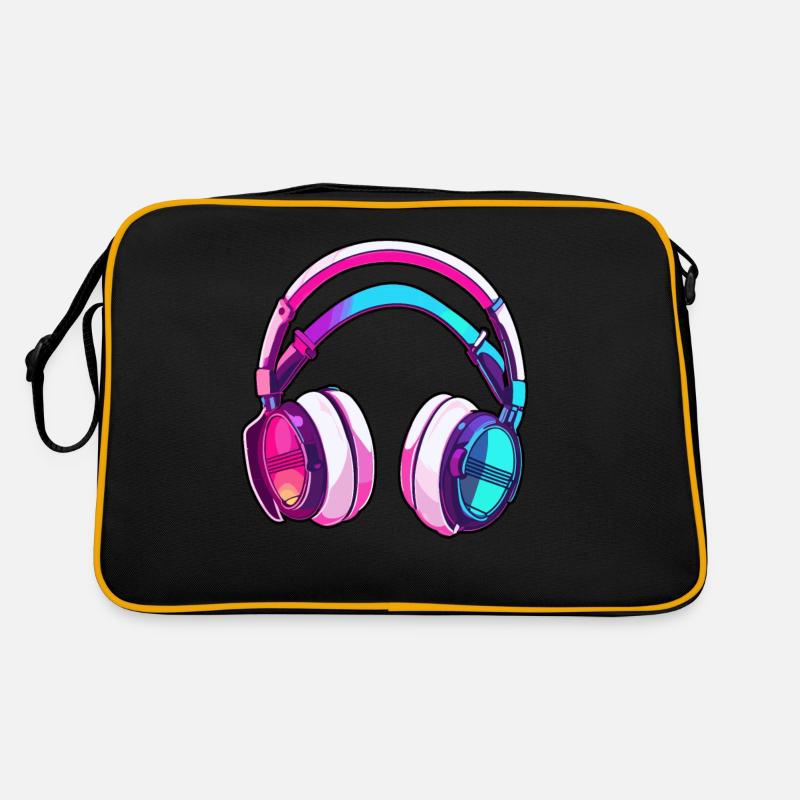 Kopfhörer / Audio / Musik / Klang / Studio / cool Retro Tasche