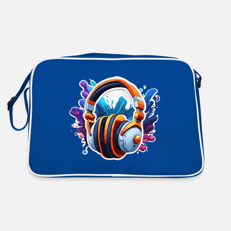 Kopfhörer / Audio / Musik / Klang / Studio / cool Retro Tasche