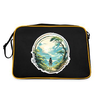 Anime / Bande dessinée / Japonais / Animation / Dessin animé - Sac Retro - noir/or - Dos