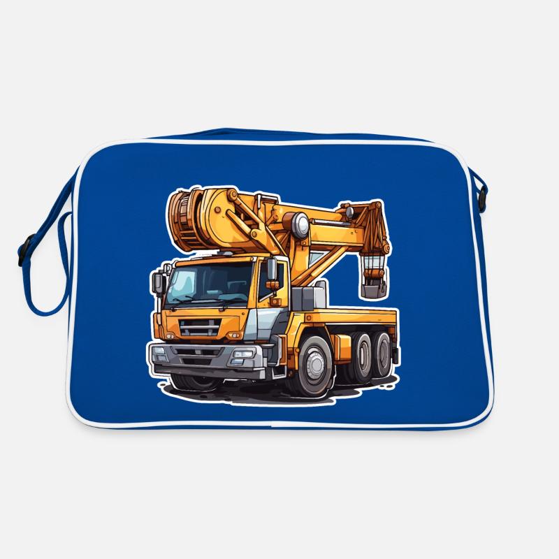 Kran / Baustelle / Seilwinde / Kransystem Retro Tasche