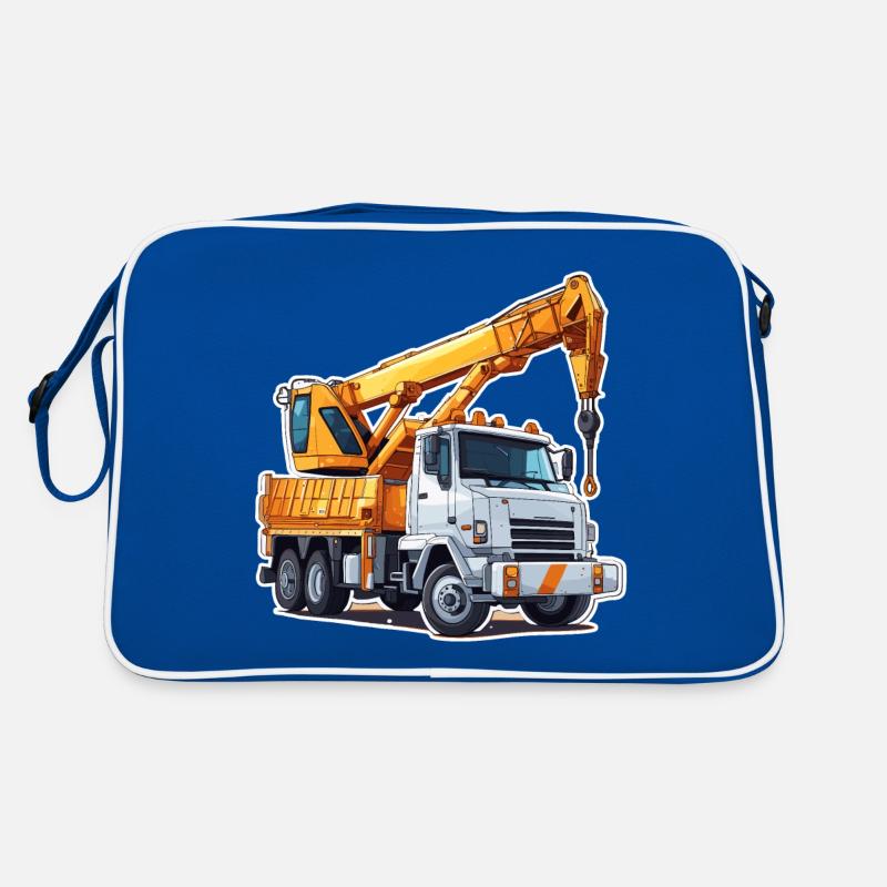 Kran / Baustelle / Seilwinde / Kransystem Retro Tasche
