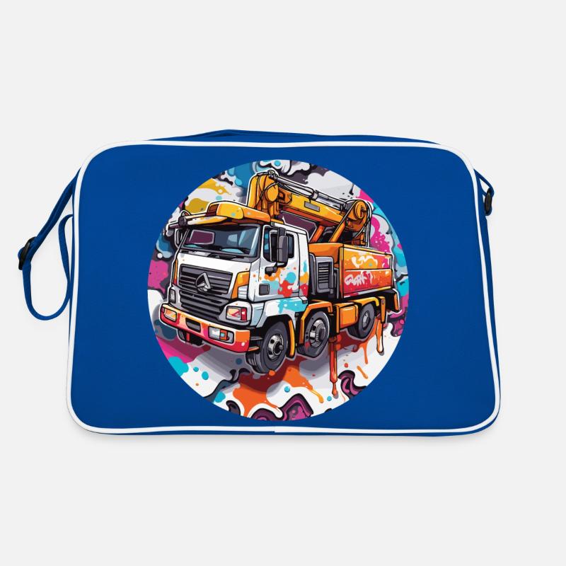 Kran / Baustelle / Seilwinde / Kransystem Retro Tasche