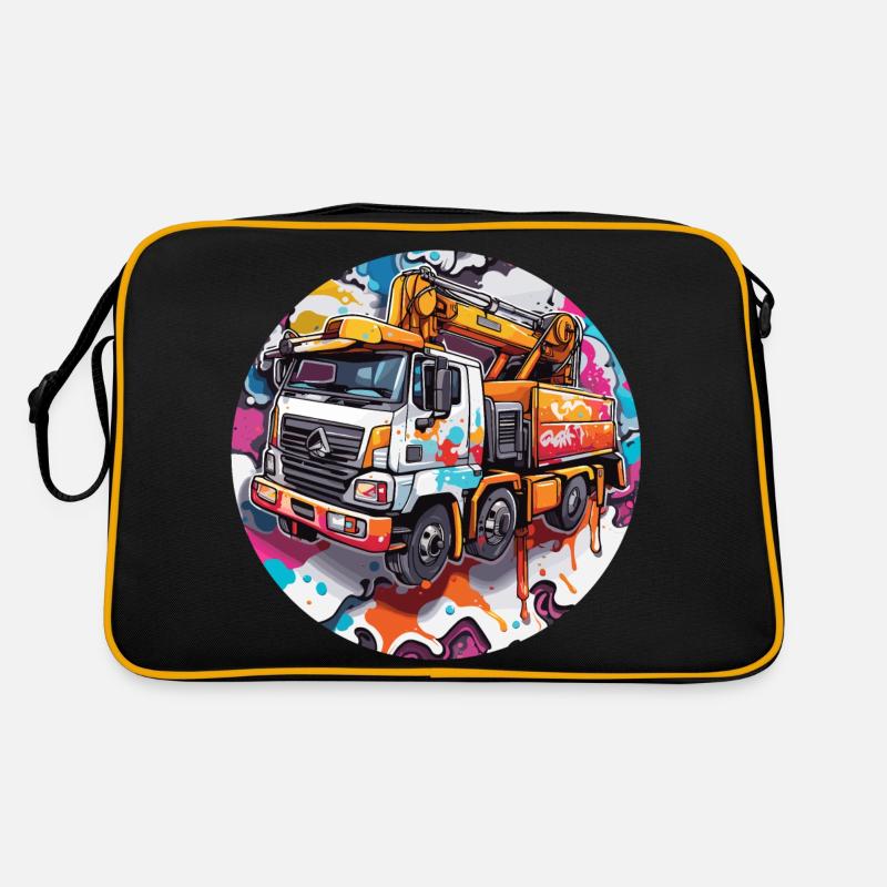 Kran / Baustelle / Seilwinde / Kransystem Retro Tasche