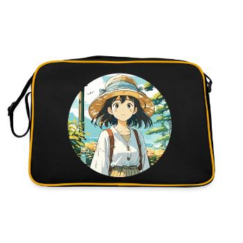 Anime / Bande dessinée / Japonais / Animation / Dessin animé - Sac Retro - noir/or - Dos