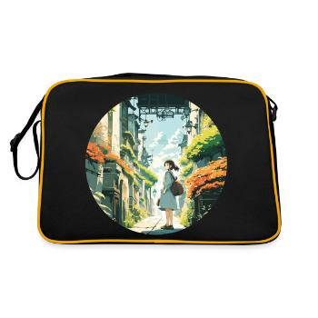 Anime / Bande dessinée / Japonais / Animation / Dessin animé - Sac Retro - noir/or - Dos