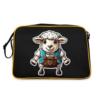 Lederhosen / Animal / Traditional costume / Tradition / Sheep - Retro Bag - black/gold - Back