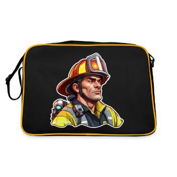 Pompier/Incendie/Incendie/Extinction/Héros - Sac Retro - noir/or - Dos