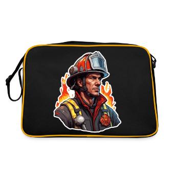 Pompier/Incendie/Incendie/Extinction/Héros - Sac Retro - noir/or - Dos