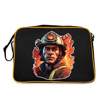 Pompier/Incendie/Incendie/Extinction/Héros - Sac Retro - noir/or - Dos