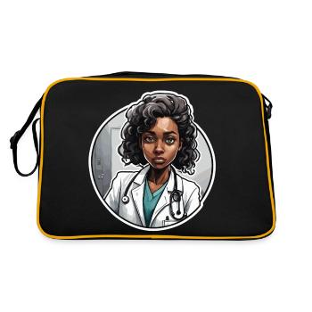Médecin / professionnel de la santé / médecin / profession / spécialiste - Sac Retro - noir/or - Dos