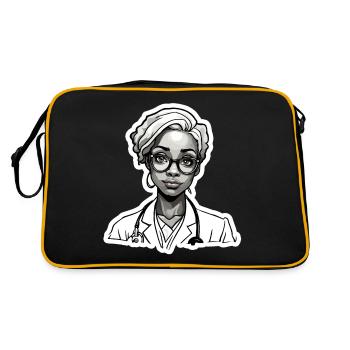 Médecin / professionnel de la santé / médecin / profession / spécialiste - Sac Retro - noir/or - Dos