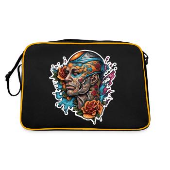Homme / tatouage / cool / rock n roll / métal - Sac Retro - noir/or - Dos