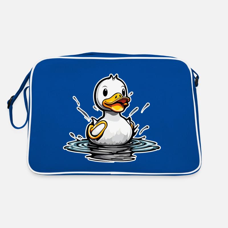 Canard en caoutchouc / canard en caoutchouc / eau / baignoire Sac Retro