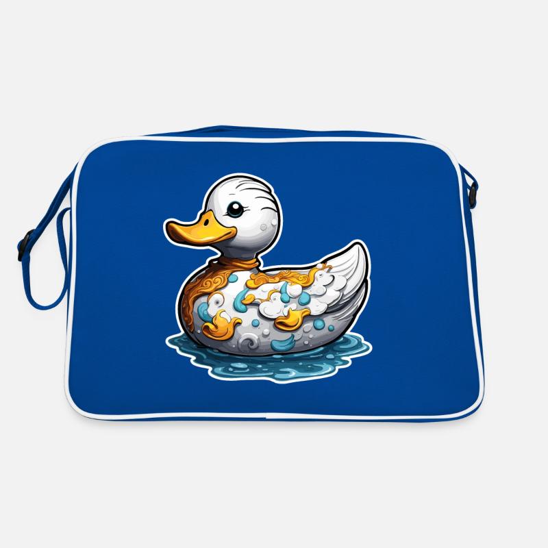 Canard en caoutchouc / canard en caoutchouc / eau / baignoire Sac Retro