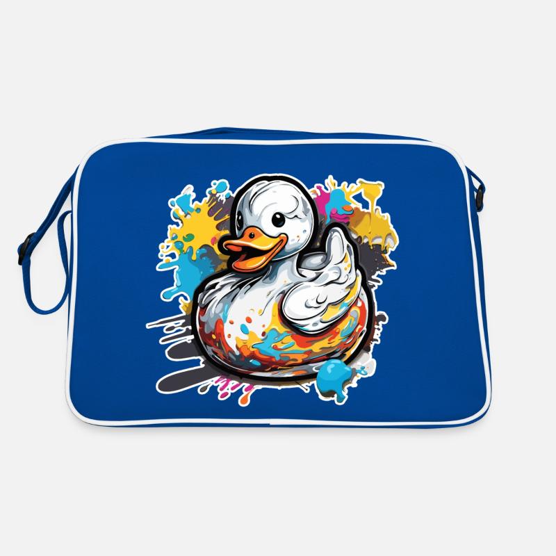 Canard en caoutchouc / canard en caoutchouc / eau / baignoire Sac Retro