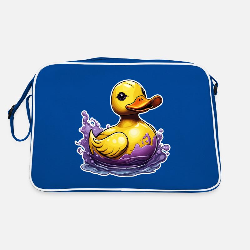 Canard en caoutchouc / canard en caoutchouc / eau / baignoire Sac Retro