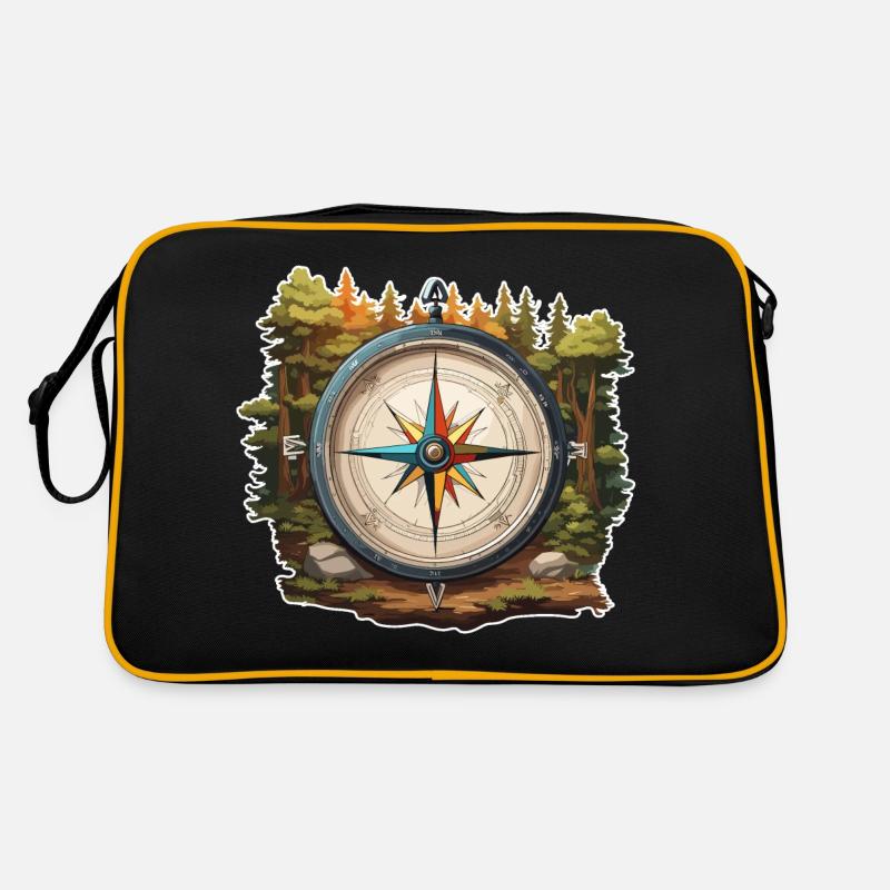 Compass / Cardinal Direction / Travel / Survival Retro Bag