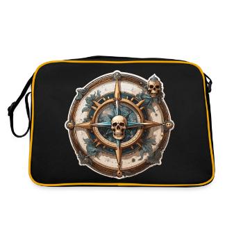 Boussole / Direction cardinale / Voyage / Survie - Sac Retro - noir/or - Dos