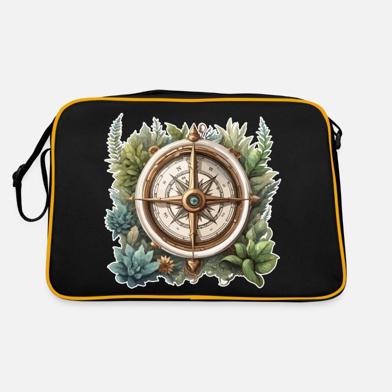 Compass / Cardinal Direction / Travel / Survival Retro Bag