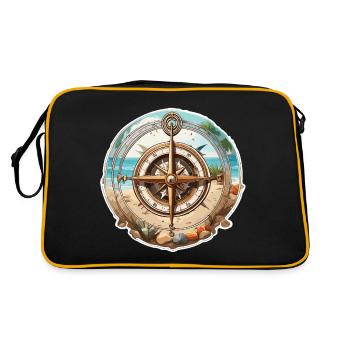 Boussole / Direction cardinale / Voyage / Survie - Sac Retro - noir/or - Dos