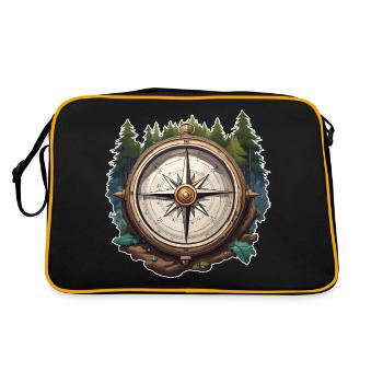 Boussole / Direction cardinale / Voyage / Survie - Sac Retro - noir/or - Dos