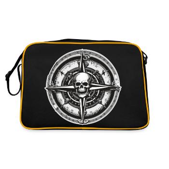 Boussole / Direction cardinale / Voyage / Survie - Sac Retro - noir/or - Dos