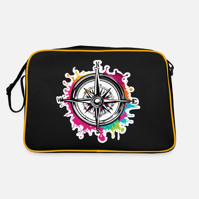 Compass / Cardinal Direction / Travel / Survival Retro Bag