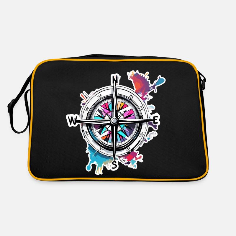 Compass / Cardinal Direction / Travel / Survival Retro Bag