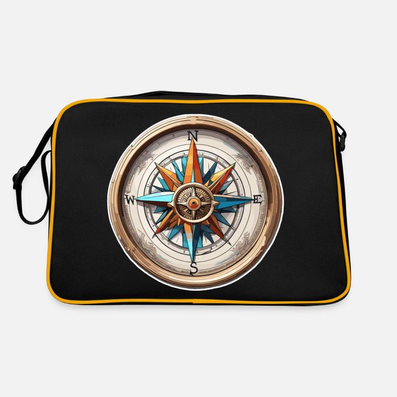 Compass / Cardinal Direction / Travel / Survival Retro Bag