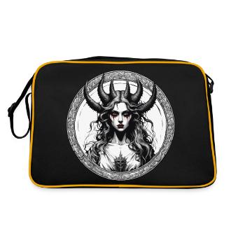 femme diabolique / sang / gothique / heavy metal - Sac Retro - noir/or - Dos