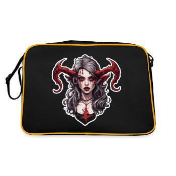 femme diabolique / sang / gothique / heavy metal - Sac Retro - noir/or - Dos