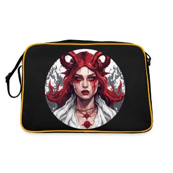femme diabolique / sang / gothique / heavy metal - Sac Retro - noir/or - Dos