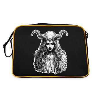 femme diabolique / sang / gothique / heavy metal - Sac Retro - noir/or - Dos