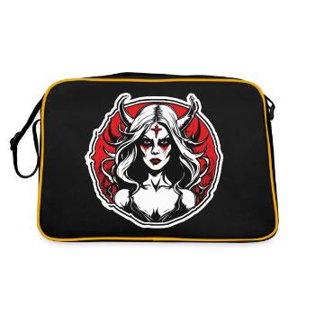 femme diabolique / sang / gothique / heavy metal - Sac Retro - noir/or - Dos