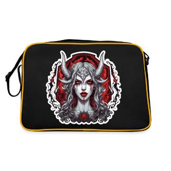 femme diabolique / sang / gothique / heavy metal - Sac Retro - noir/or - Dos