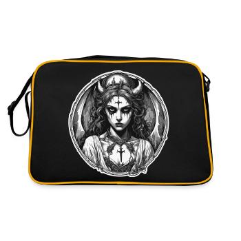 femme diabolique / sang / gothique / heavy metal - Sac Retro - noir/or - Dos