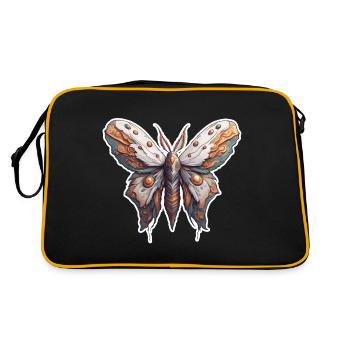 Moth / Animal / Insect / Larva / Pest - Retro Bag - black/gold - Back