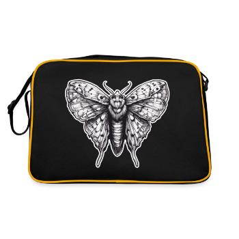 Moth / Animal / Insect / Larva / Pest - Retro Bag - black/gold - Back