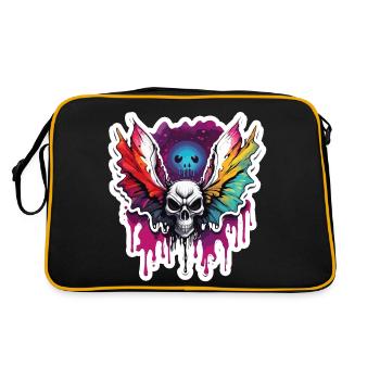 Moth / Animal / Insect / Larva / Pest - Retro Bag - black/gold - Back