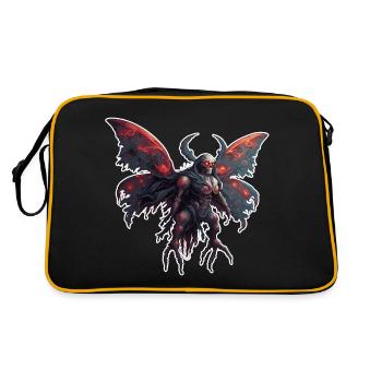 Mothman / Moth / Insect / Mythical Creature / Flutter - Retro Bag - black/gold - Back