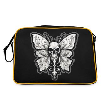Moth / Animal / Insect / Larva / Pest - Retro Bag - black/gold - Back