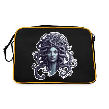 Medusa / Greek Mythology / Serpent's Head - Retro Bag - black/gold - Back