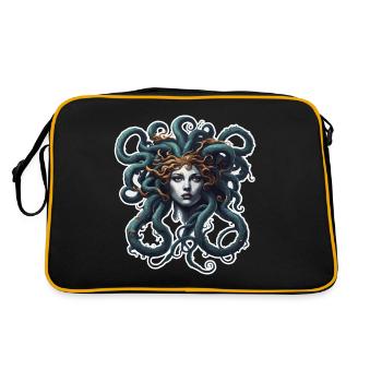 Medusa / Greek Mythology / Serpent's Head - Retro Bag - black/gold - Back