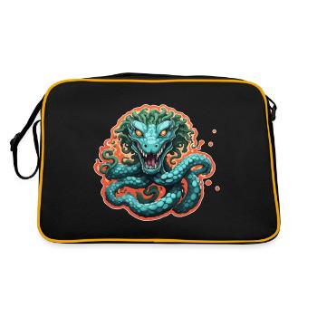 Hydre / Mythologie grecque / Serpent - Sac Retro - noir/or - Dos