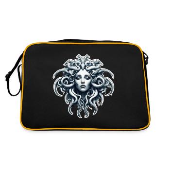 Medusa / Greek Mythology / Serpent's Head - Retro Bag - black/gold - Back