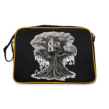 Treehouse / Treetop / Treehouse / Adventure - Retro Bag - black/gold - Back